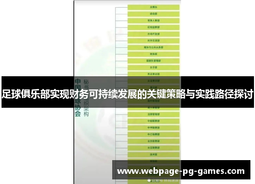 足球俱乐部实现财务可持续发展的关键策略与实践路径探讨 足球俱乐部实现财务可持续发展的关键策略与实践路径探讨